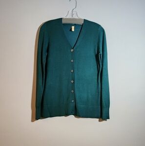 HAOMEILI Women's Long Sleeve Knit Cardigan Sweater Basic V Neck Button Down Knit